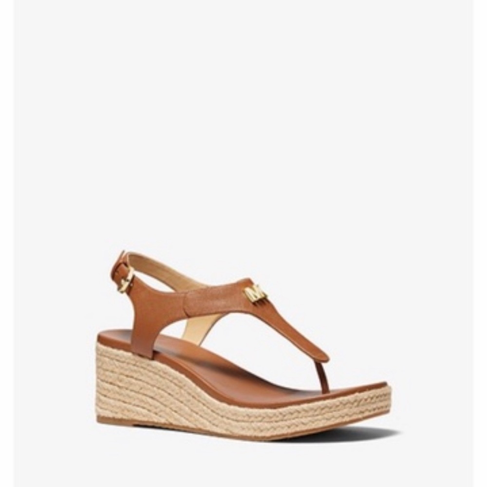 MICHAEL MICHAEL KORS Laney Logo Espadrille Wedge Sandal, Size 8